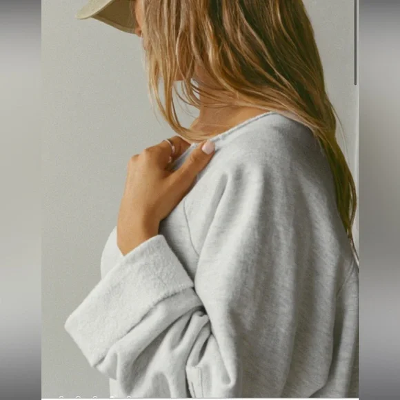 Joah Brown Pearl Gray Cozy Slouchy Pullover Sweater - Picture 3 of 6